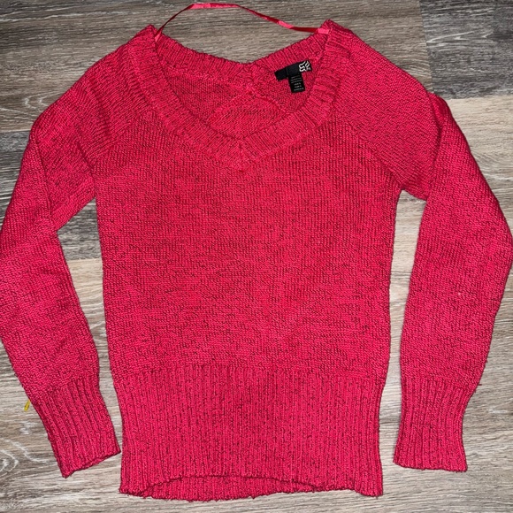 Y2K Red Fox Racing V Neck Sweater - Size Small - Picture 2 of 4